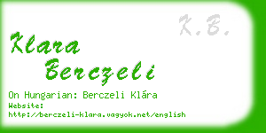 klara berczeli business card